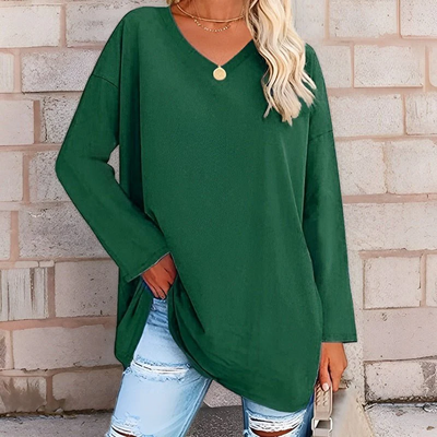 Zavando | Damen Langarm Hemd | Oversized