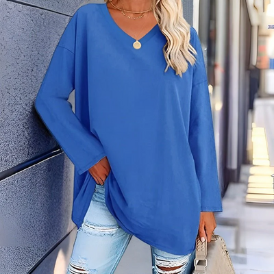 Zavando | Damen Langarm Hemd | Oversized