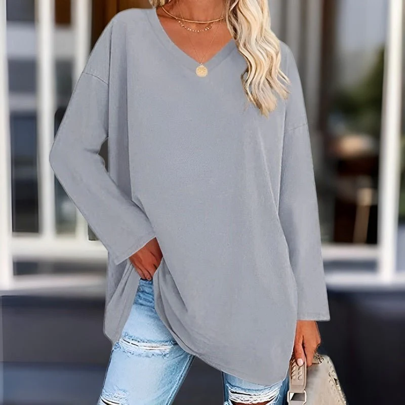 Zavando | Damen Langarm Hemd | Oversized