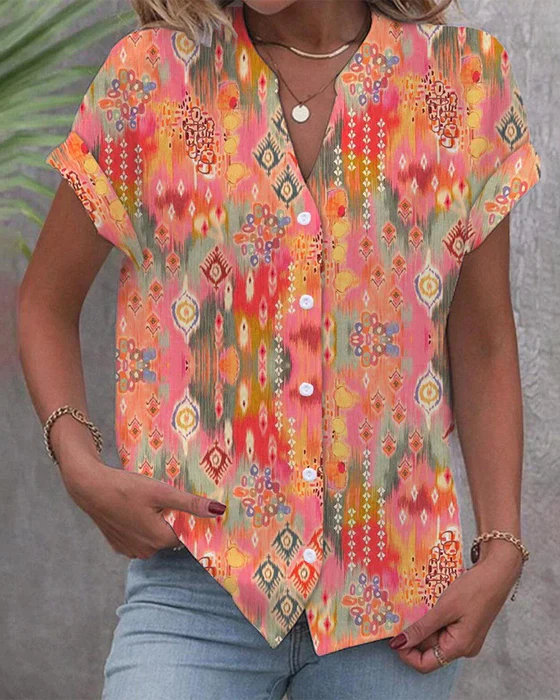 Zavando | Damen Party Bluse | Kurzarm