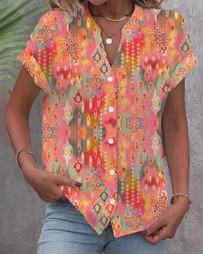 Zavando | Damen Party Bluse | Kurzarm