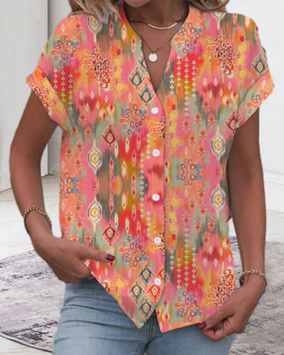 Zavando | Damen Party Bluse | Kurzarm