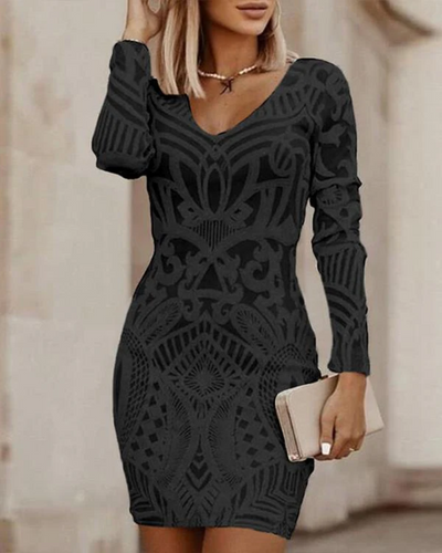 Zavando | Damen Schwarz Strickkleid | Mini