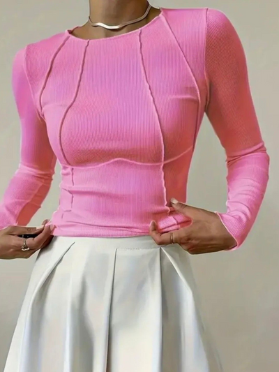 Zavando | Damen Modern Langarm Shirt | Oberteil