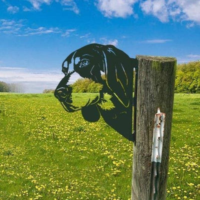 Metall-Kunstwerk für den Garten im Freien, Bauernhof, guckende Ziege, Innendekoration