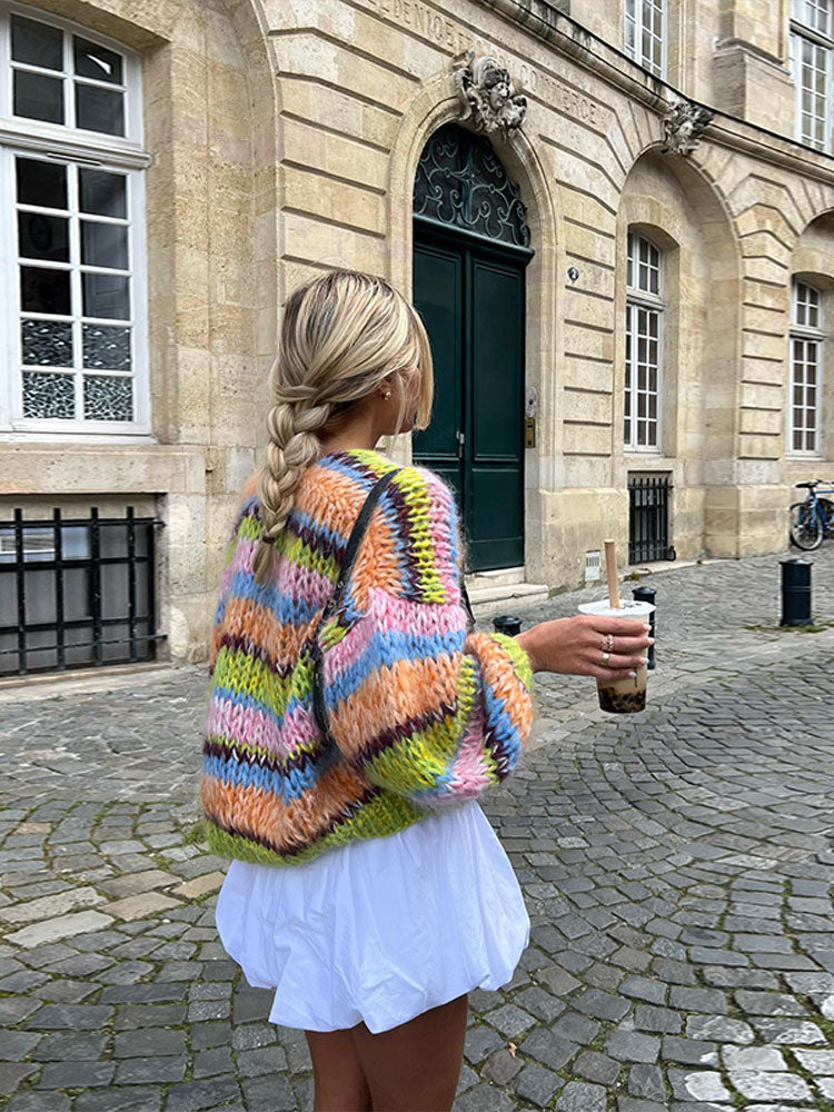 Zavando - Strickjacke Farbenfroh & Fröhlich