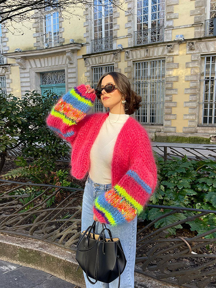 Zavando - Strickjacke Farbenfroh & Fröhlich
