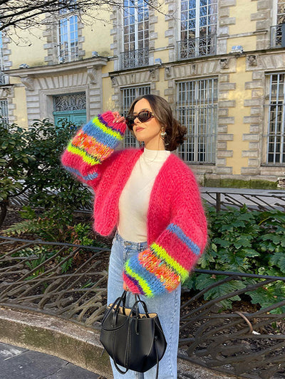 Zavando - Strickjacke Farbenfroh & Fröhlich