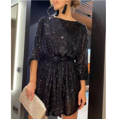 Langärmliges Elegantes Kleid Für Damen | Mini