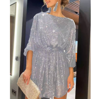 Langärmliges Elegantes Kleid Für Damen | Mini
