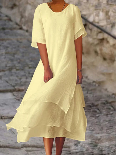 Zavando - Schicke Eleganz Blockschlitzkleid