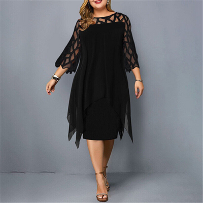 Zavando | Schwarz Partykleid | Midi