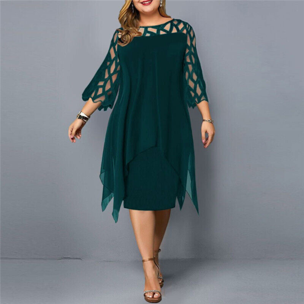 Zavando | Schwarz Partykleid | Midi