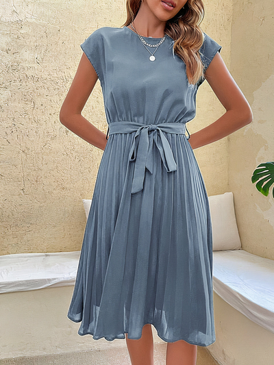 Zavando | Hochzeitsgast Kleid Plissee | Midi