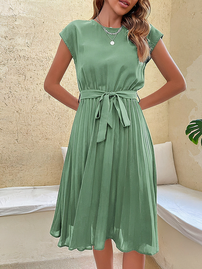 Zavando | Hochzeitsgast Kleid Plissee | Midi