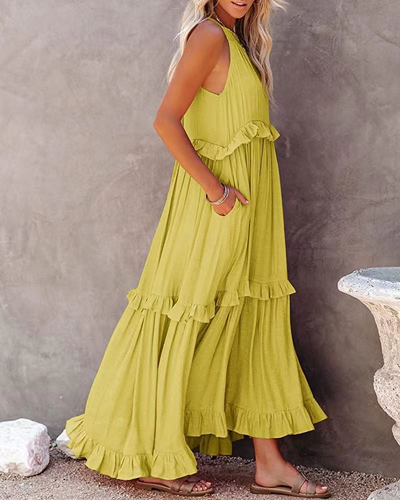 Zavando | Elegantes Sommerkleid | Maxi
