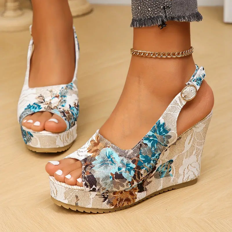 Zavando – Robuste Sandalen mit Keilabsatz