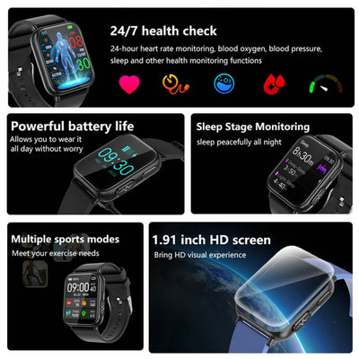 TK10 Smart Watch Neue EKG Blutzucker Herzfrequenz Blutdruck Schlafüberwachung Wetter Nachrichten Sport