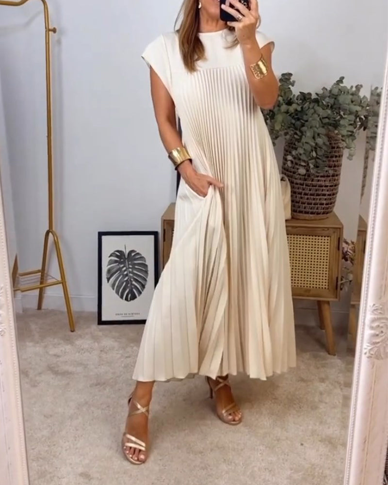 Zavando - Ärmelloses plissiertes Kleid