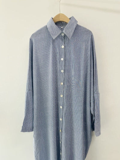 Langes Hemdblusenkleid Für Damen | Maxi