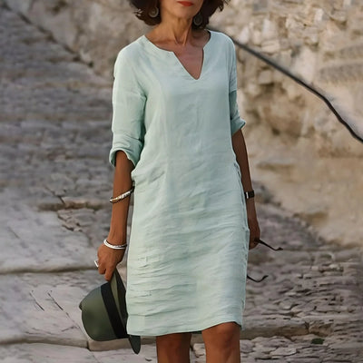 Zavando – Stilvolles Leinenkleid