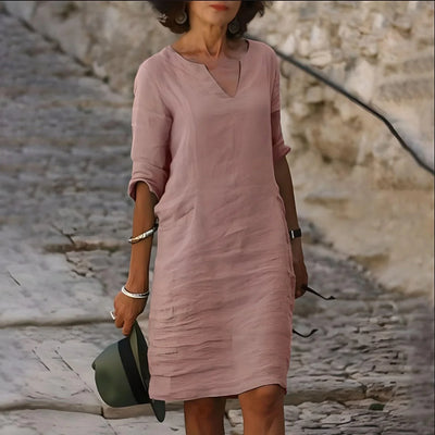 Zavando – Stilvolles Leinenkleid