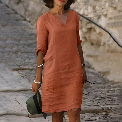Zavando – Stilvolles Leinenkleid