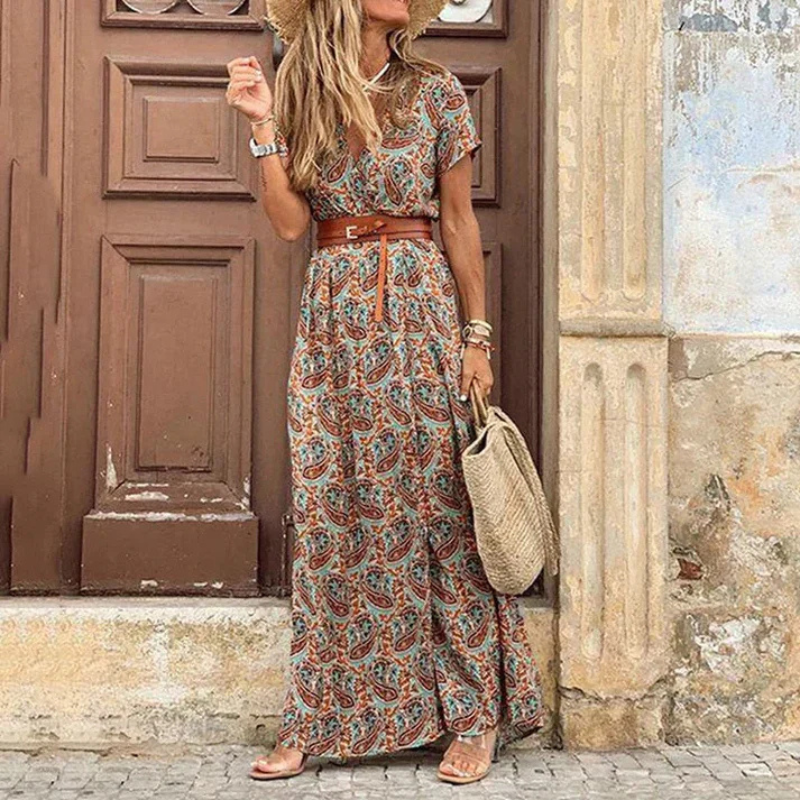 Zavando | Festliche Boho Kleid | Maxi