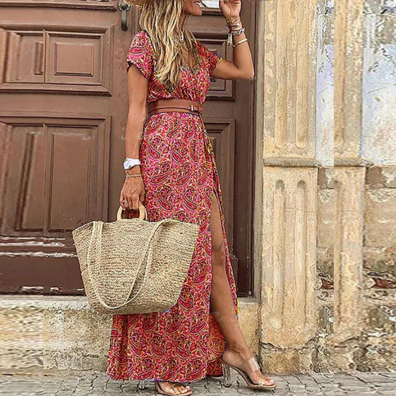Zavando | Festliche Boho Kleid | Maxi