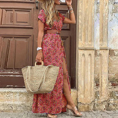 Zavando | Festliche Boho Kleid | Maxi