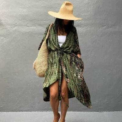 Zavando – Stilvolles Kimonokleid im Boho-Stil