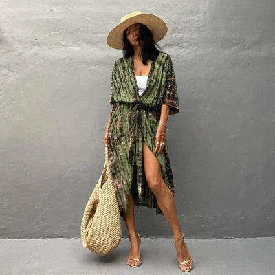 Zavando – Stilvolles Kimonokleid im Boho-Stil