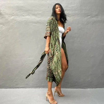 Zavando – Stilvolles Kimonokleid im Boho-Stil