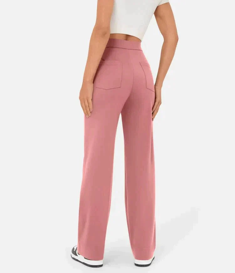 Zavando - Elastische Freizeithose mit hoher Taille