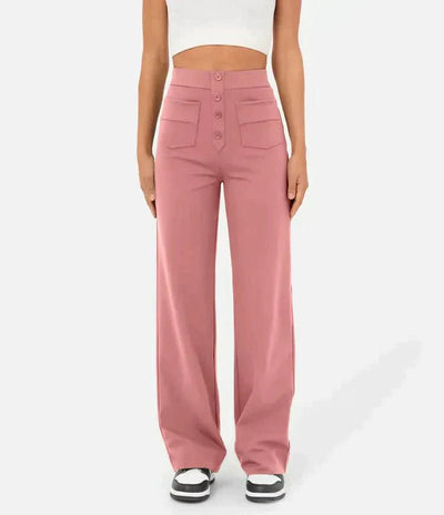 Zavando - Elastische Freizeithose mit hoher Taille