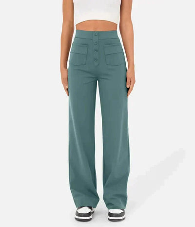 Zavando - Elastische Freizeithose mit hoher Taille