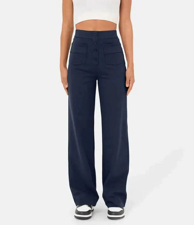 Zavando - Elastische Freizeithose mit hoher Taille