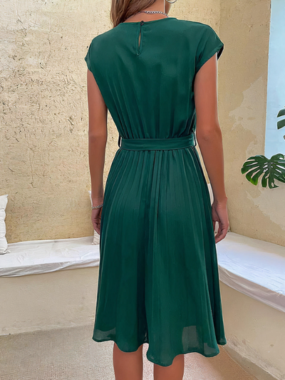 Zavando | Hochzeitsgast Kleid Plissee | Midi