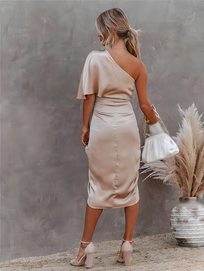 Wickelkleid Mit Einer Schulter Für Damen | Mini