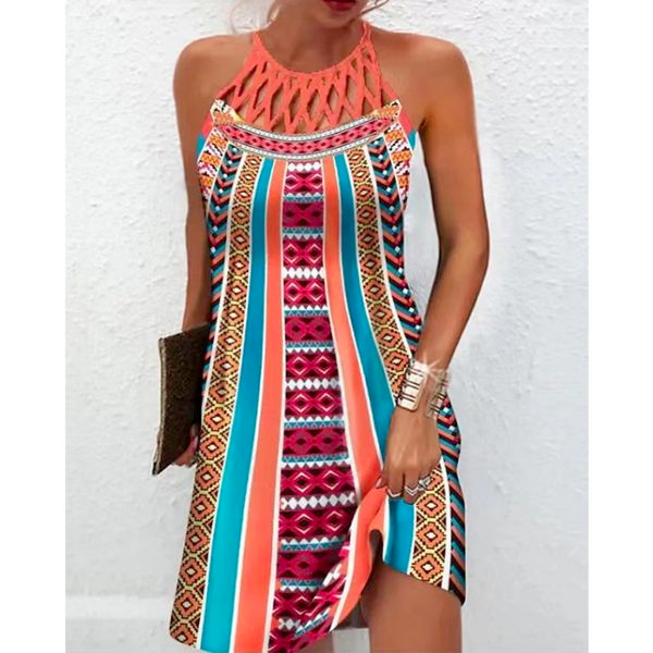 Bequemes Kleid Mit Grafikdruck Für Damen | Sommer