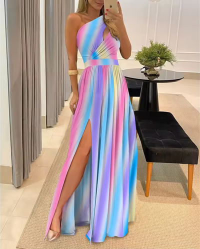 Zavando – Sexy Maxikleid mit einer Schulter