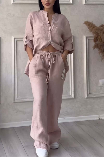 Zavando-Set für Frauen - luftige Bluse & weite Hose