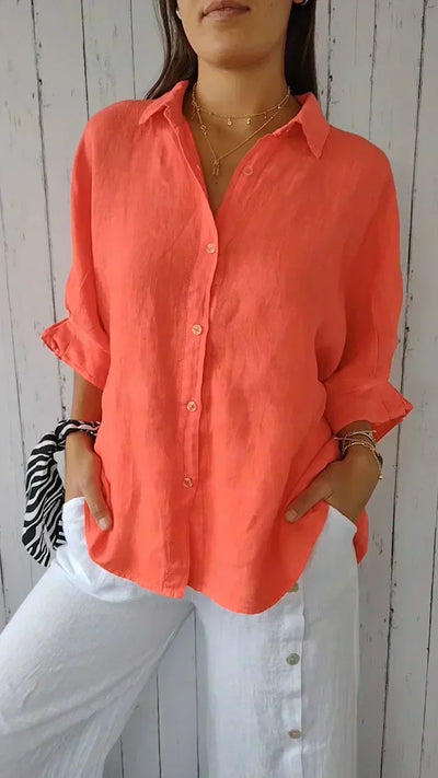 Zavando – Weiche elegante Knopf-bluse für jeden Anlass