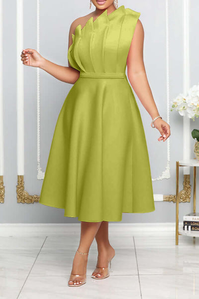 Elegantes Ärmelloses Formelles Damenkleid | Midi