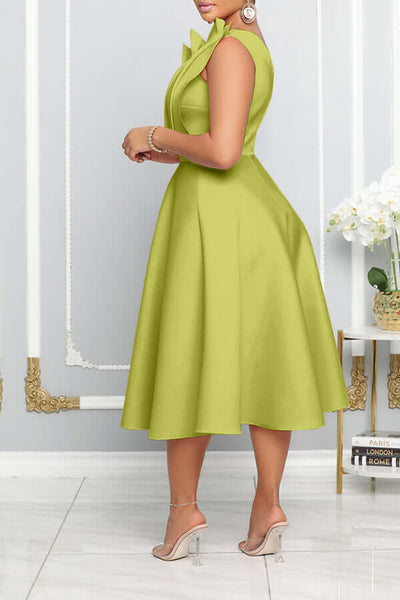 Elegantes Ärmelloses Formelles Damenkleid | Midi