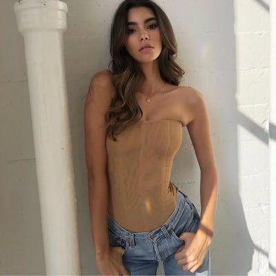 Zavando - Chiffon-Korsett-Top
