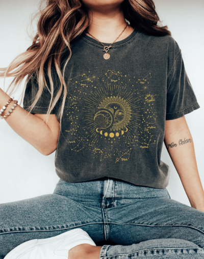 Zavando - Damen T-Shirt Astronomie Weltraum