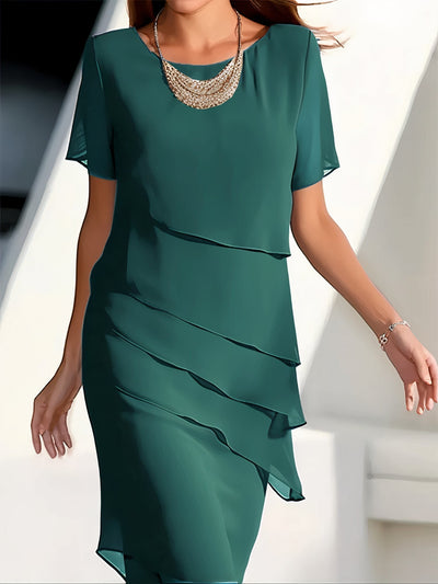 Zavando – Stufiges Chiffonkleid