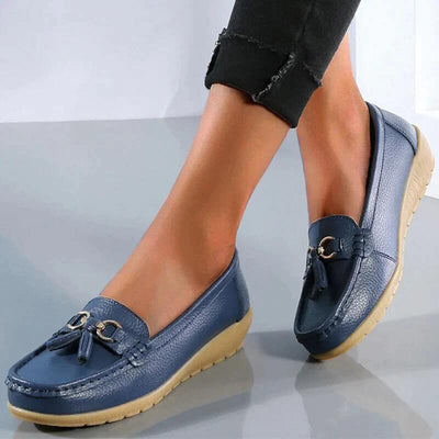 Damen Loafer aus veganem Leder mit Quasten