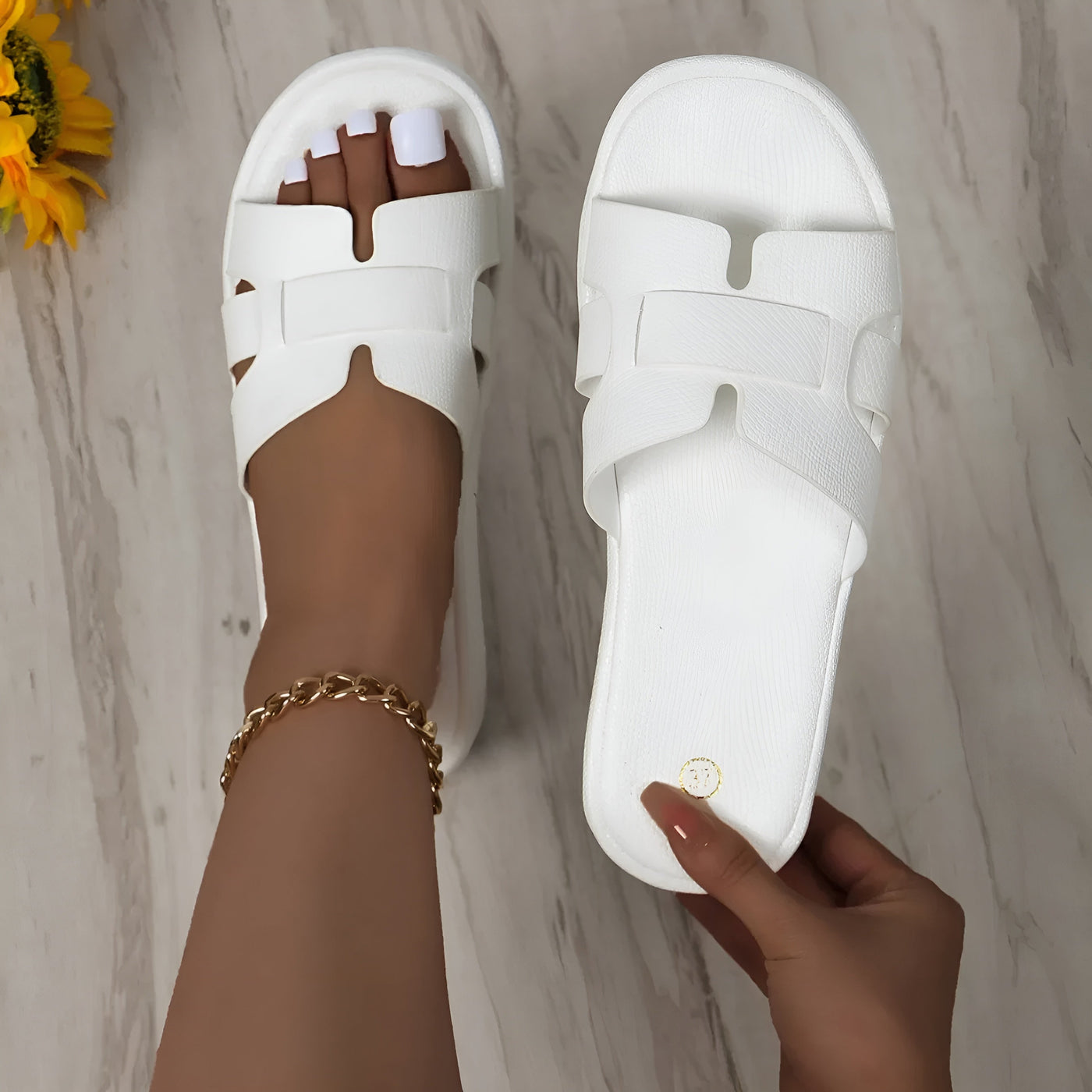 Zavando - Orthopädische Glitzer-Flip Flops für den Sommer